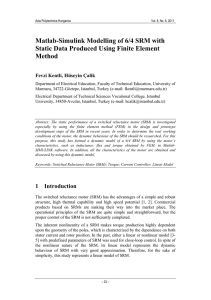 Matlab-Simulink Modelling of 6/4 SRM with Method Fevzi Kentli, Hüseyin Çalik