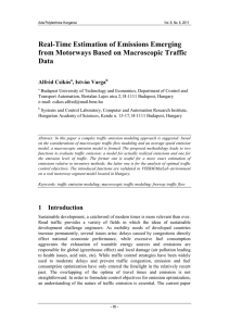 Real-Time Estimation of Emissions Emerging from Motorways Based on Macroscopic Traffic Data