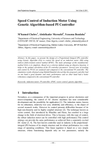 Speed Control of Induction Motor Using Genetic Algorithm-based PI Controller M’hamed Chebre