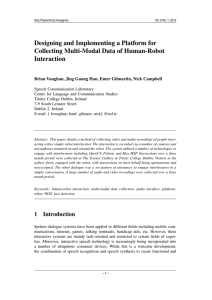 Designing and Implementing a Platform for Collecting Multi-Modal Data of Human-Robot Interaction