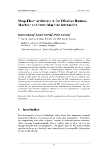 Shop-Floor Architecture for Effective Human- Machine and Inter-Machine Interaction Bjørn Solvang