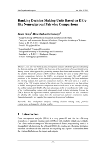 Ranking Decision Making Units Based on DEA- like Nonreciprocal Pairwise Comparisons