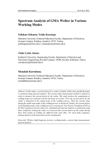 Spectrum Analysis of GMA Welter in Various Working Modes