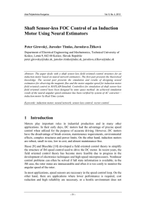 Shaft Sensor-less FOC Control of an Induction Motor Using Neural Estimators