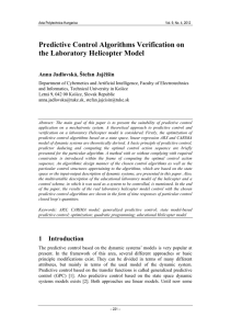 Predictive Control Algorithms Verification on the Laboratory Helicopter Model