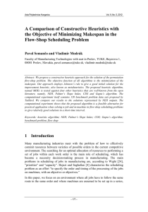 A Comparison of Constructive Heuristics with Flow-Shop Scheduling Problem