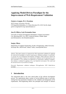 Applying Model-Driven Paradigm for the Improvement of Web Requirement Validation