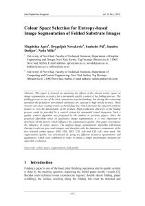 Colour Space Selection for Entropy-based Image Segmentation of Folded Substrate Images