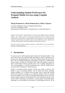 Understanding Student Preferences for Postpaid Mobile Services using Conjoint Analysis