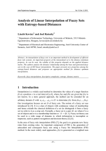 Analysis of Linear Interpolation of Fuzzy Sets with Entropy-based Distances László Kovács