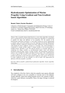 Hydrodynamic Optimization of Marine Propeller Using Gradient and Non-Gradient- based Algorithms