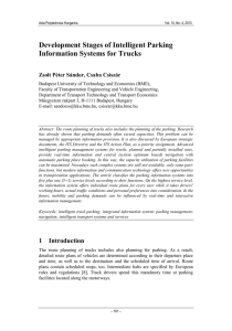 Development Stages of Intelligent Parking Information Systems for Trucks