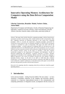 Innovative Operating Memory Architecture for Computers using the Data Driven Computation Model