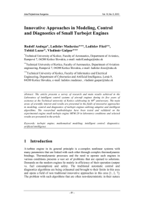 Innovative Approaches in Modeling, Control and Diagnostics of Small Turbojet Engines