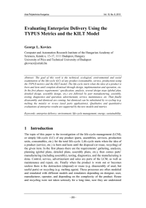 Evaluating Enterprize Delivery Using the TYPUS Metrics and the KILT Model