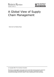 A Global View of Supply Chain Management  Interview by Darilyn Kane