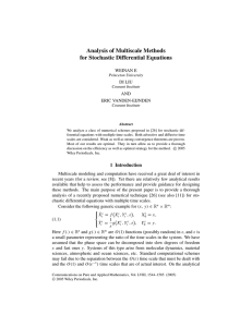 Analysis of Multiscale Methods for Stochastic Differential Equations WEINAN E DI LIU