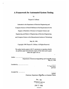 A  Framework for Automated System  Testing