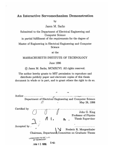 An  Interactive  Servomechanism  Demonstration Jason  M. Sachs