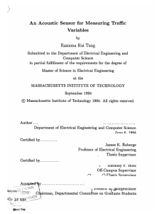 An  Acoustic  Sensor  for  Measuring ... Variables Ramona  Hui  Tung