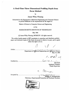 A  Real-Time  Three  Dimensional  Profiling ... Focus  Method by James Wiley  Fleming