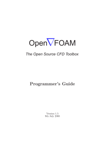 ∇ Open FOAM Programmer’s Guide