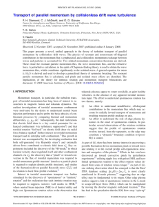 Transport of parallel momentum by collisionless drift wave turbulence