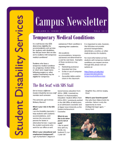 Campus Newsletter s vice Temporary Medical Conditions