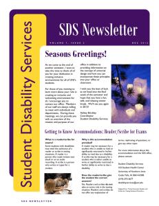 SDS Newsletter  vices Seasons Greetings!