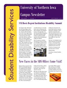 vices University of Northern Iowa Campus Newsletter