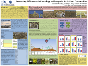 Connecting Differences in Phenology to Changes in Arctic Plant Communities Abstract