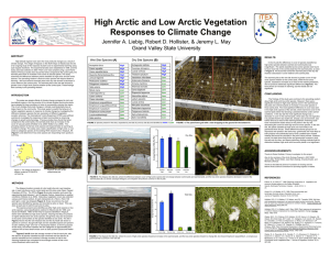 High Arctic and Low Arctic Vegetation Responses to Climate Change