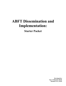ABFT Dissemination and Implementation: Starter Packet