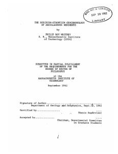 THE  RUBIDIUM-STRONTIUM GEOCHRONOLOGY (1956) SEDIMENTS PHILIP  ROY  WHITNEY