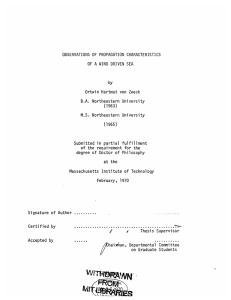 OBSERVATIONS  OF  PROPAGATION  CHARACTERISTICS A B.A.  Northeastern (1963)