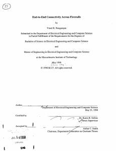 End-to-End Connectivity  Across  Firewalls