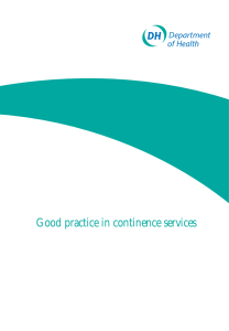 Good practice in continence services