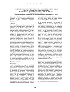 A SIMPLE EVALUATION OF THE IMPUTATION PROCEDURES USED IN NSDUH