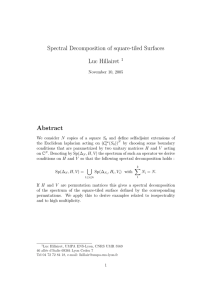 Spectral Decomposition of square-tiled Surfaces Luc Hillairet Abstract