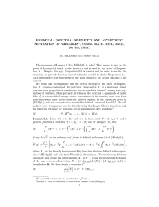 ERRATUM : “SPECTRAL SIMPLICITY AND ASYMPTOTIC 291–344, (2011).