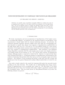 NONCONCENTRATION IN PARTIALLY RECTANGULAR BILLIARDS