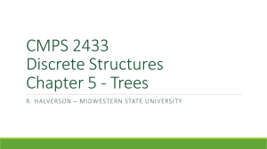 CMPS 2433 Discrete Structures Chapter 5 - Trees