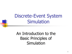 Discrete-Event System Simulation An Introduction to the Basic Principles of