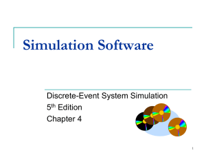 Simulation Software Discrete-Event System Simulation 5 Edition