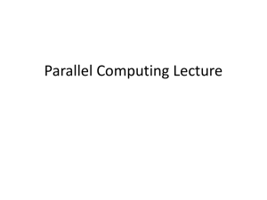Parallel Computing Lecture