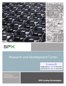 Research and Development Center Lenntech SPX Cooling Technologies Tel. +31-152-610-900