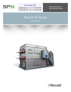 Recold JW Series Lenntech Tel. +31-152-610-900 www.lenntech.com   Fax. +31-152-616-289