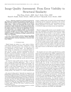 Image Quality Assessment: From Error Visibility to Structural Similarity Member, IEEE