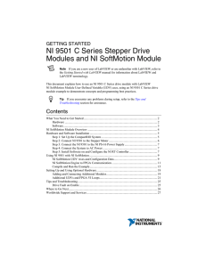 NI 9501 C Series Stepper Drive Modules and NI SoftMotion Module