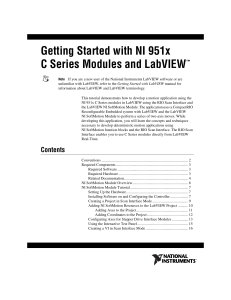 Getting Started with NI 951x C Series Modules and LabVIEW